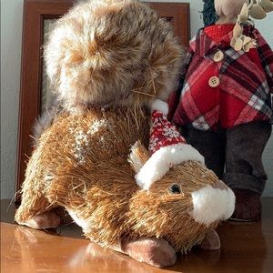 Christmas Mantel squirrel friend of Harold